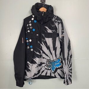 Fox Tech Racing FX-360 Recco Winter Snow Ski Jacket Men Sz Medium Gray Black 15K